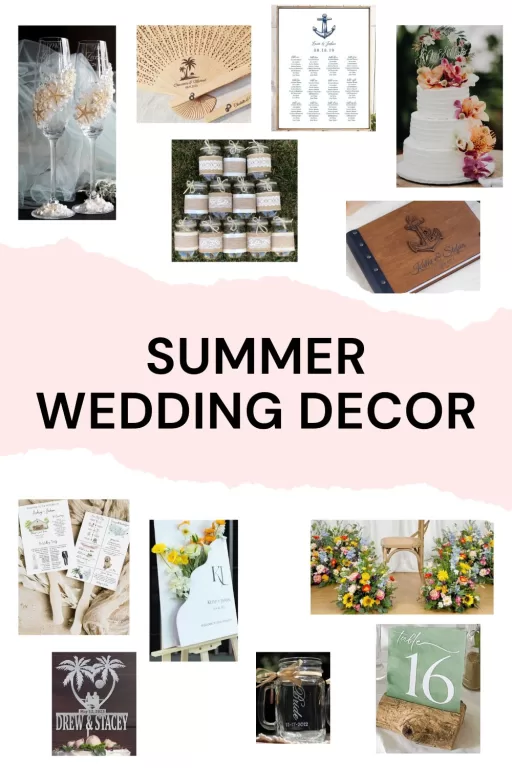Images of 12 wedding decor ideas for the summer season.