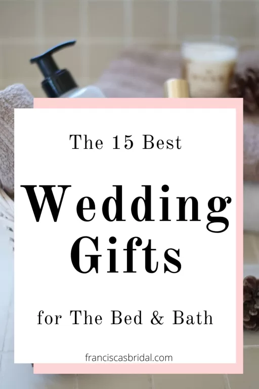 A wedding gift basket filled with bathroom essentials.