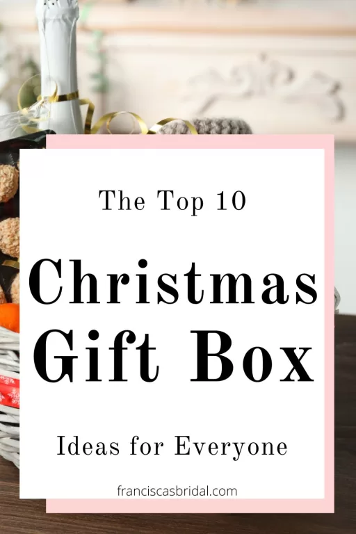 A table topped with a christmas gift box.