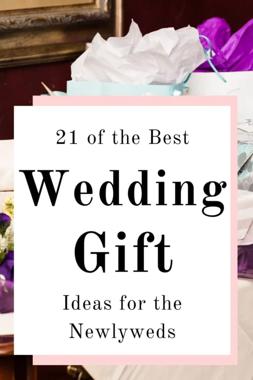 A wedding gift table with the text wedding gift ideas under $100.